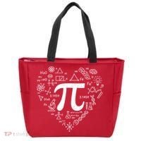Cute Pi 3.14 Math Science Lover Heart Tote Bag thumb 0