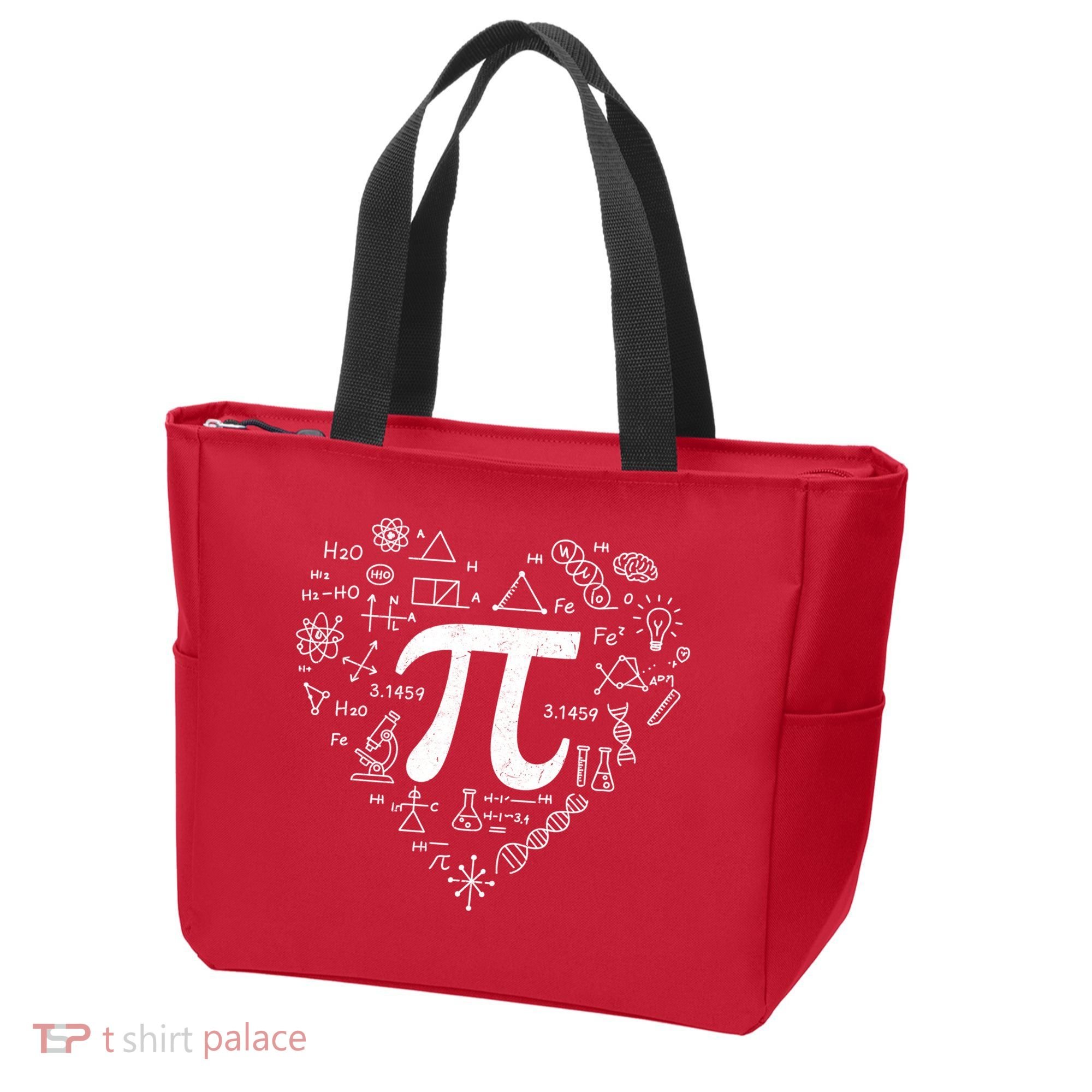 Cute Pi 3.14 Math Science Lover Heart Tote Bag