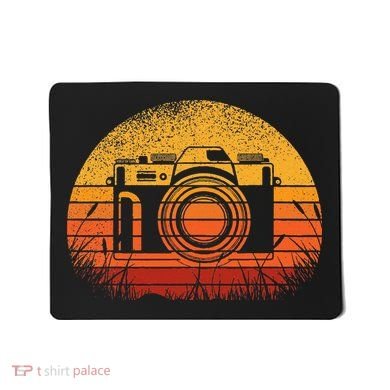 Camera Photographer 70s Retro Vintage Sunset Camera Mousepad