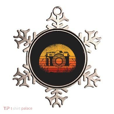 Camera Photographer 70s Retro Vintage Sunset Camera Ornament