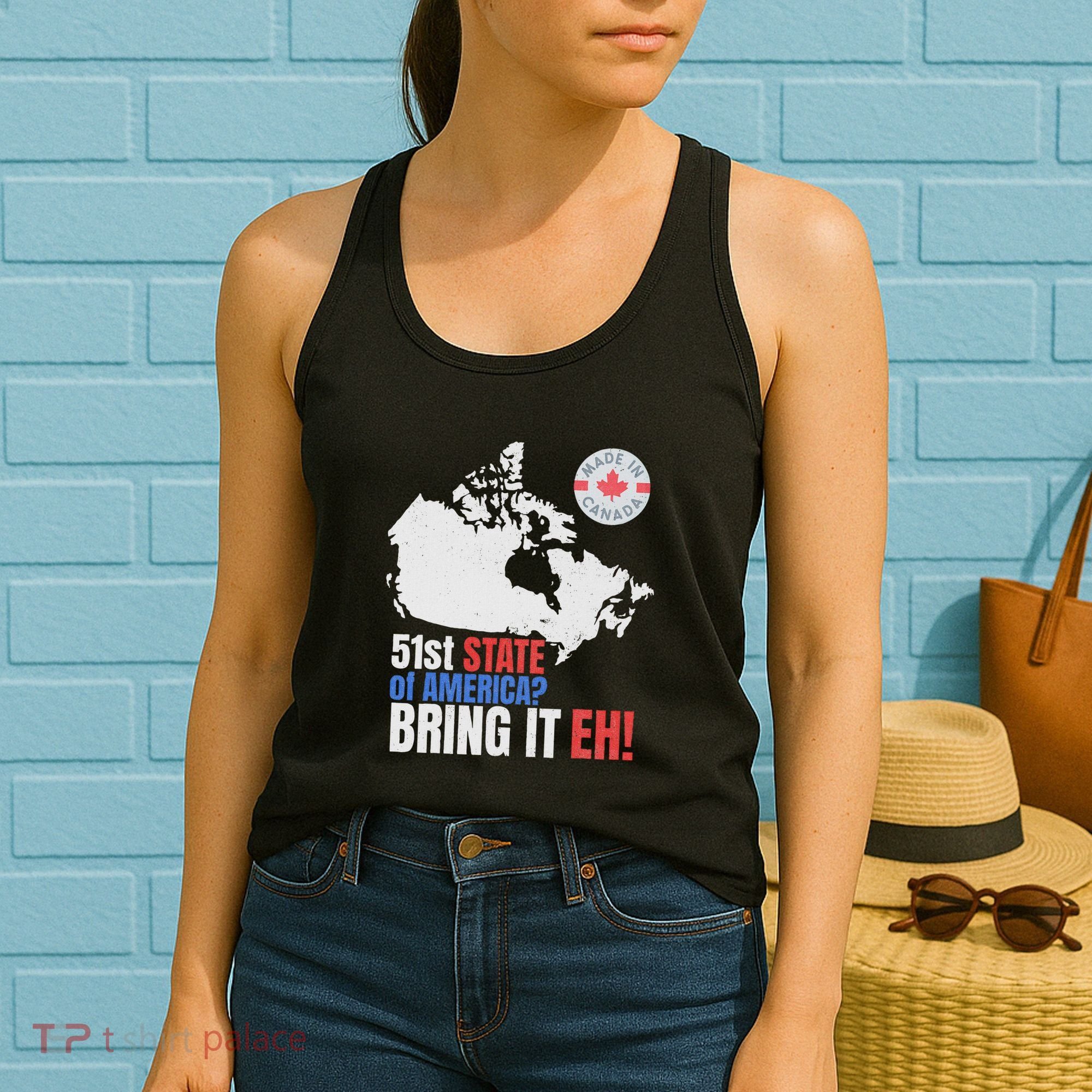 Canadian Patriotic Anti Trump Canada Map Women's Tank Top