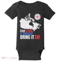 Canadian Patriotic Anti Trump Canada Map Baby Bodysuit thumb 0