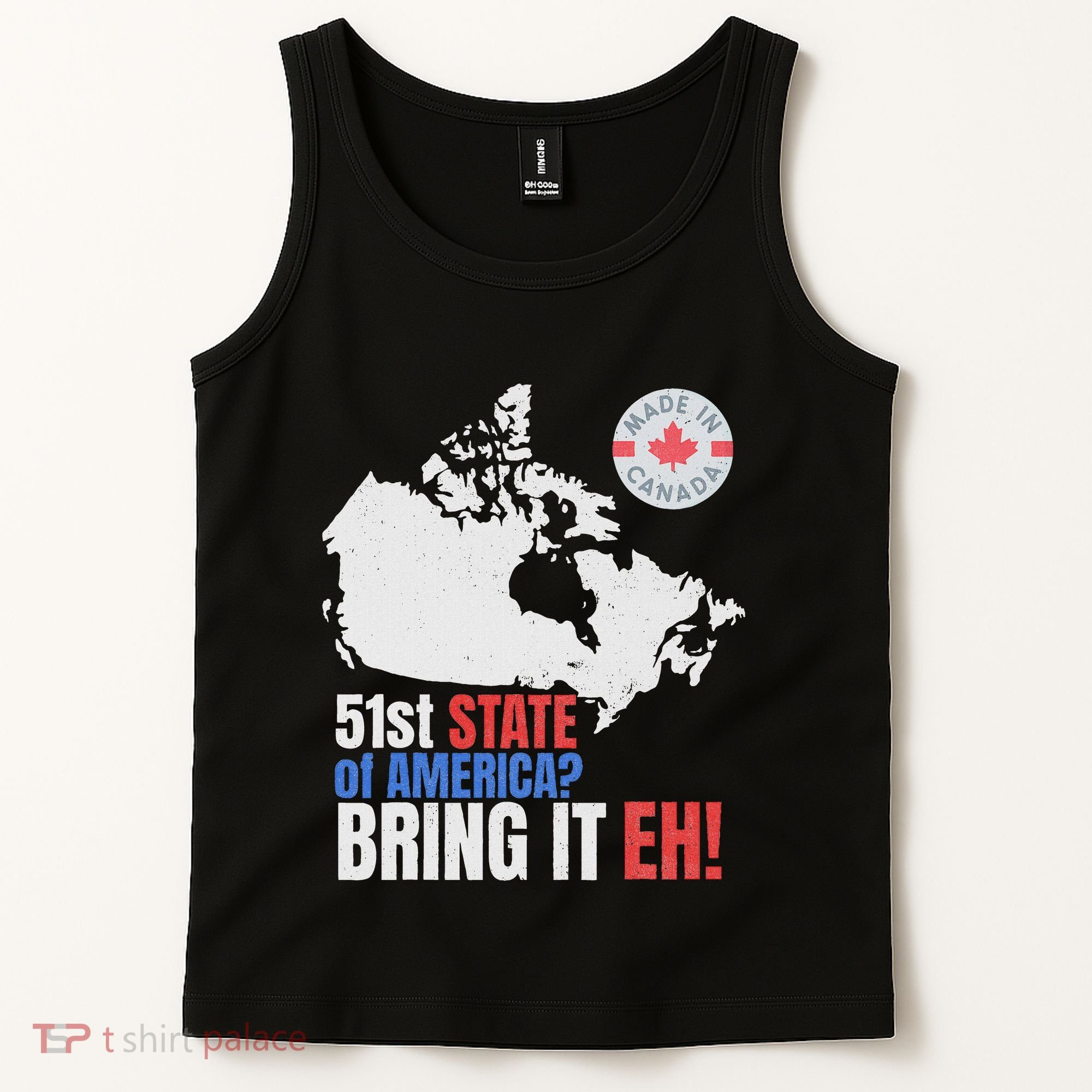 Canadian Patriotic Anti Trump Canada Map Tank Top