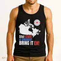 Canadian Patriotic Anti Trump Canada Map Tank Top thumb 3