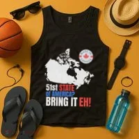 Canadian Patriotic Anti Trump Canada Map Tank Top thumb 4