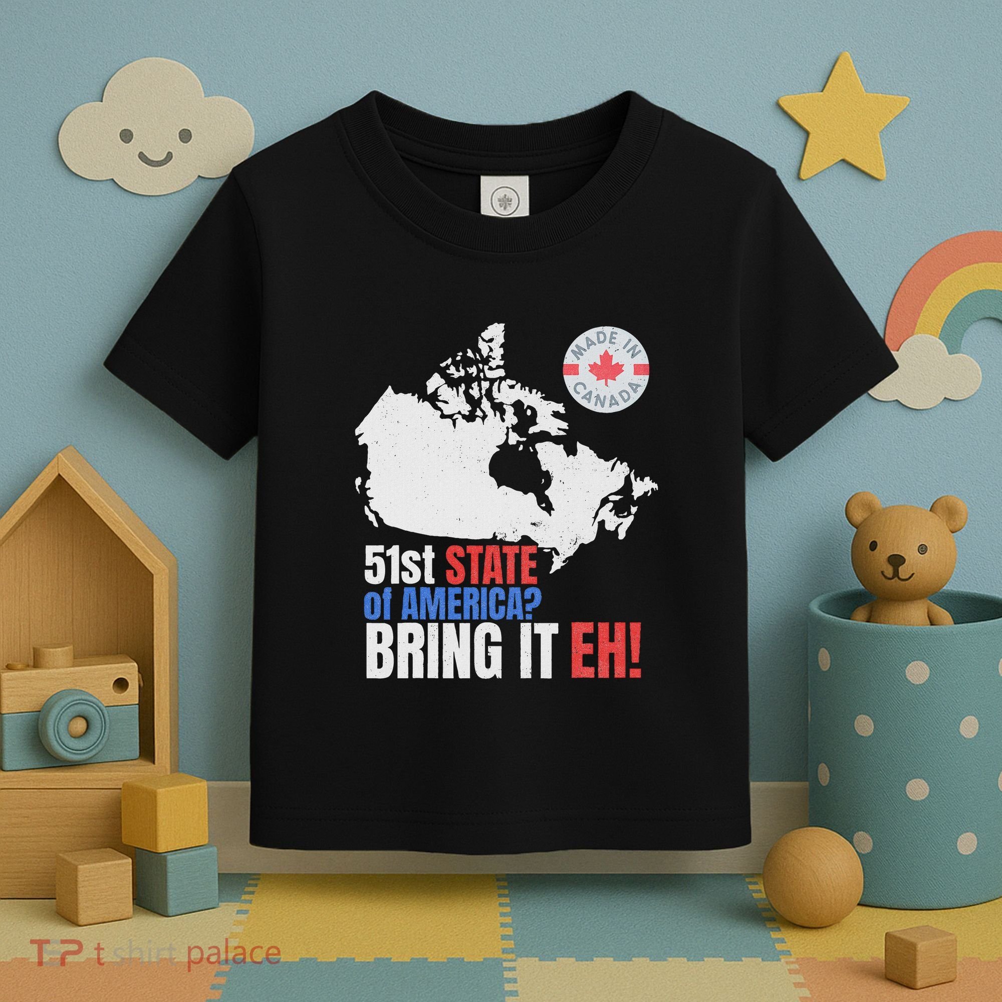 Canadian Patriotic Anti Trump Canada Map Toddler T-Shirt