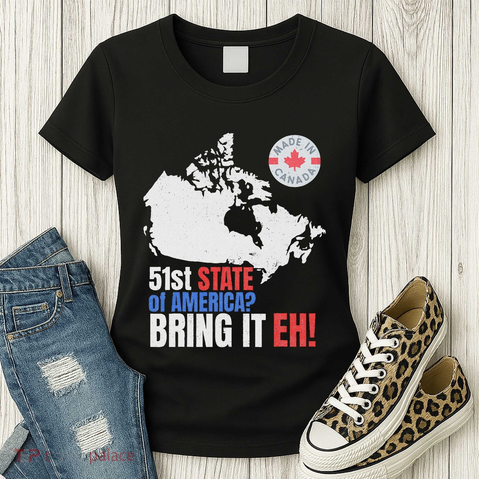 Canadian Patriotic Anti Trump Canada Map Women's T-Shirt