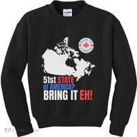 Canadian Patriotic Anti Trump Canada Map Kids Sweatshirt thumb 0