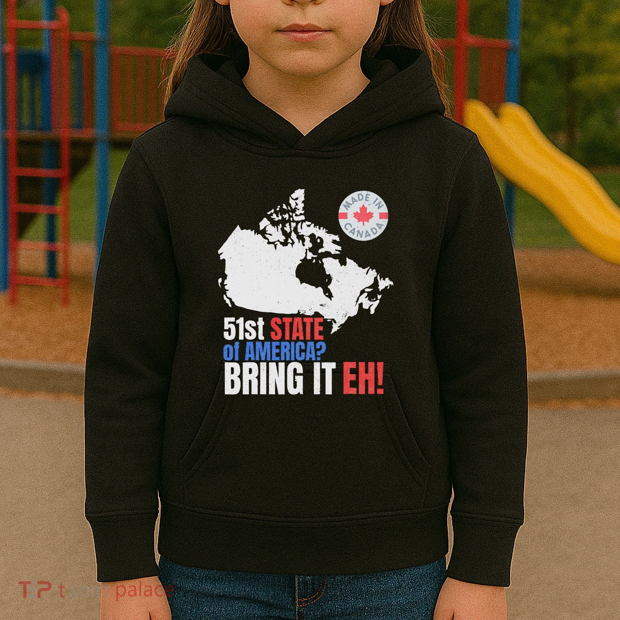 Canadian Patriotic Anti Trump Canada Map Kids Hoodie
