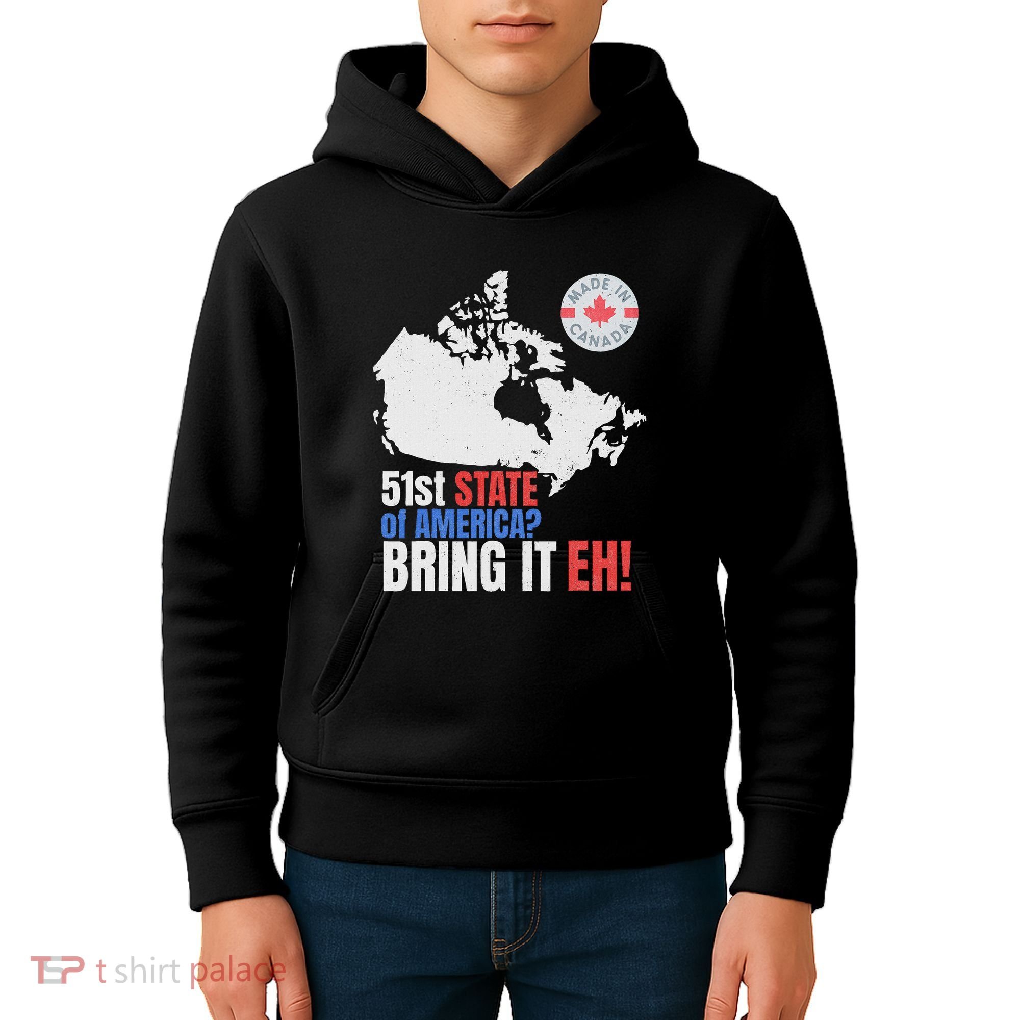 Canadian Patriotic Anti Trump Canada Map Kids Hoodie