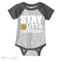 Cool Pickleball Art Pickleball Player Sport Infant Baby Jersey Bodysuit thumb 0
