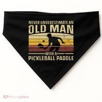 Cool Pickleball Art For Women Paddle Pickleball Player USA-Made Doggie Bandana thumb 0