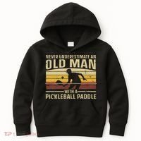 Cool Pickleball Art For Women Paddle Pickleball Player Kids Hoodie thumb 0