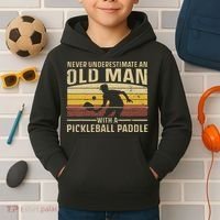 Cool Pickleball Art For Women Paddle Pickleball Player Kids Hoodie thumb 2