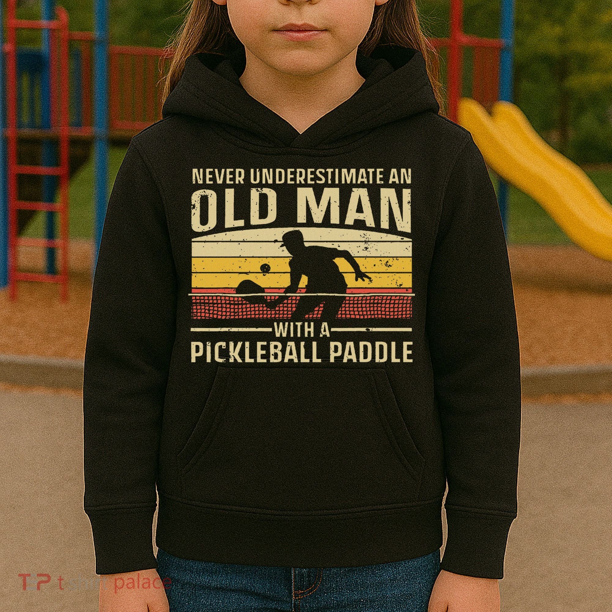 Cool Pickleball Art For Women Paddle Pickleball Player Kids Hoodie