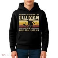 Cool Pickleball Art For Women Paddle Pickleball Player Kids Hoodie thumb 4