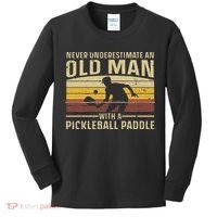 Cool Pickleball Art For Women Paddle Pickleball Player Kids Long Sleeve Shirt thumb 0