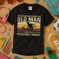 Cool Pickleball Art For Women Paddle Pickleball Player Kids T-Shirt thumb 3