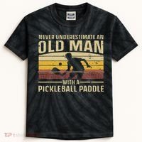 Cool Pickleball Art For Women Paddle Pickleball Player Kids Tie-Dye T-Shirt thumb 0