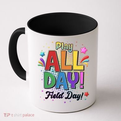 Colorful Play All Day Field Day Coffee Mug