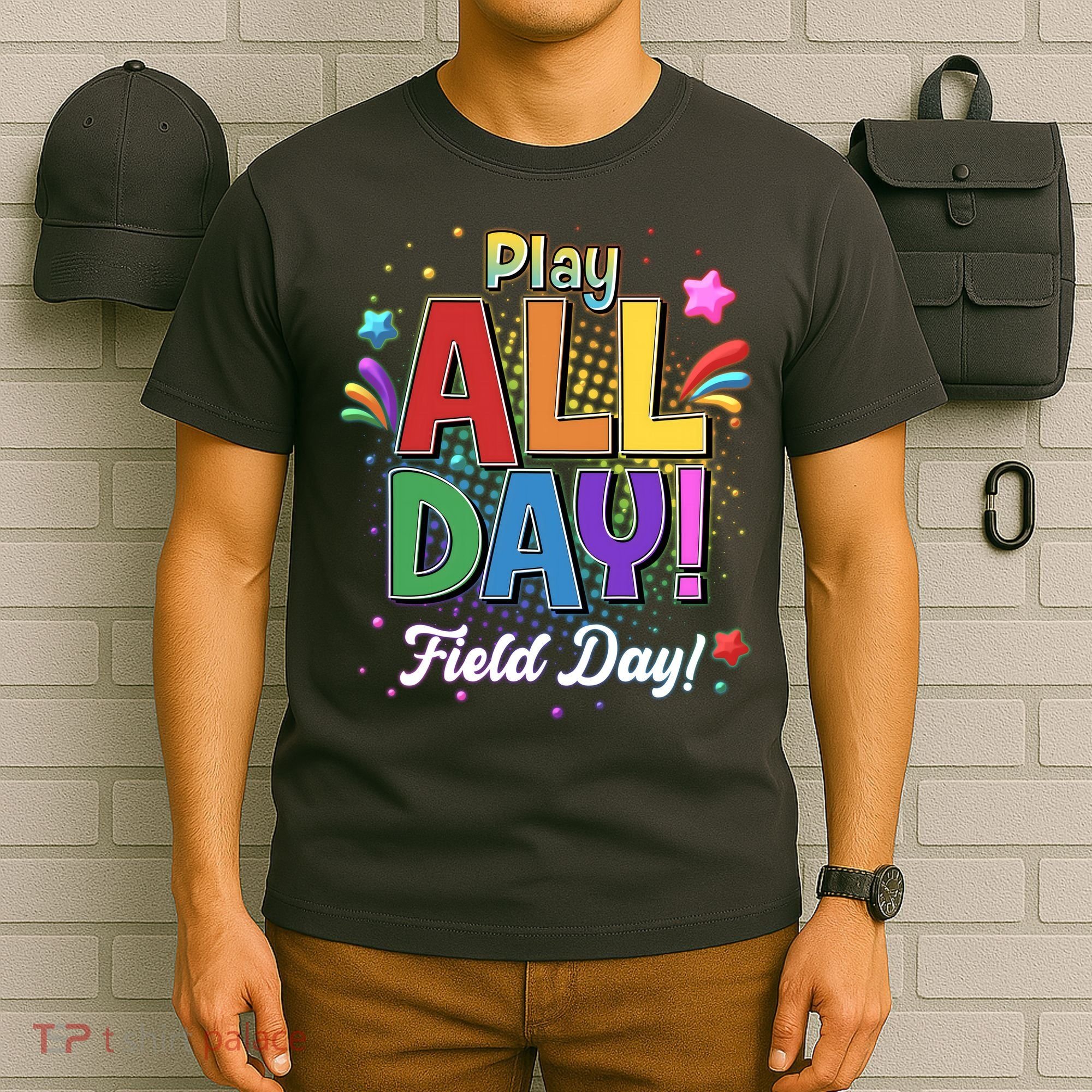 Colorful Play All Day Field Day T-Shirt