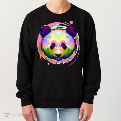Colorful Painted Abstract Panda Face Women's Sweatshirt