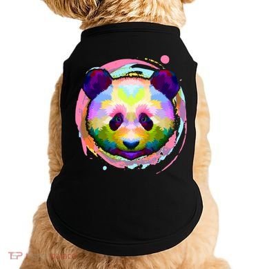 Colorful Painted Abstract Panda Face Doggie Tank