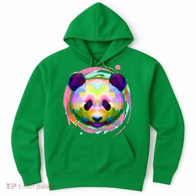 Colorful Painted Abstract Panda Face Hoodie