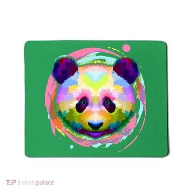 Colorful Painted Abstract Panda Face Mousepad