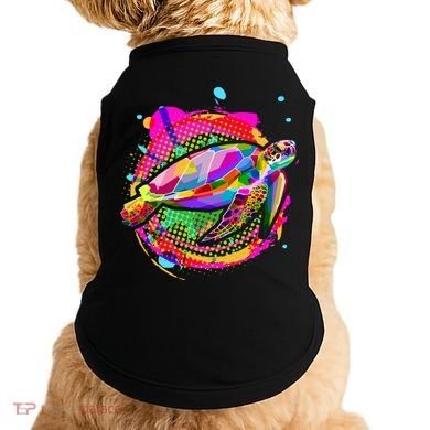 Colorful Painted Abstract Sea Turtle Doggie Tank