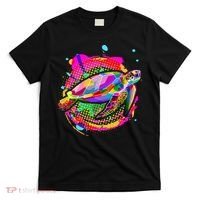 Colorful Painted Abstract Sea Turtle T-Shirt thumb 0