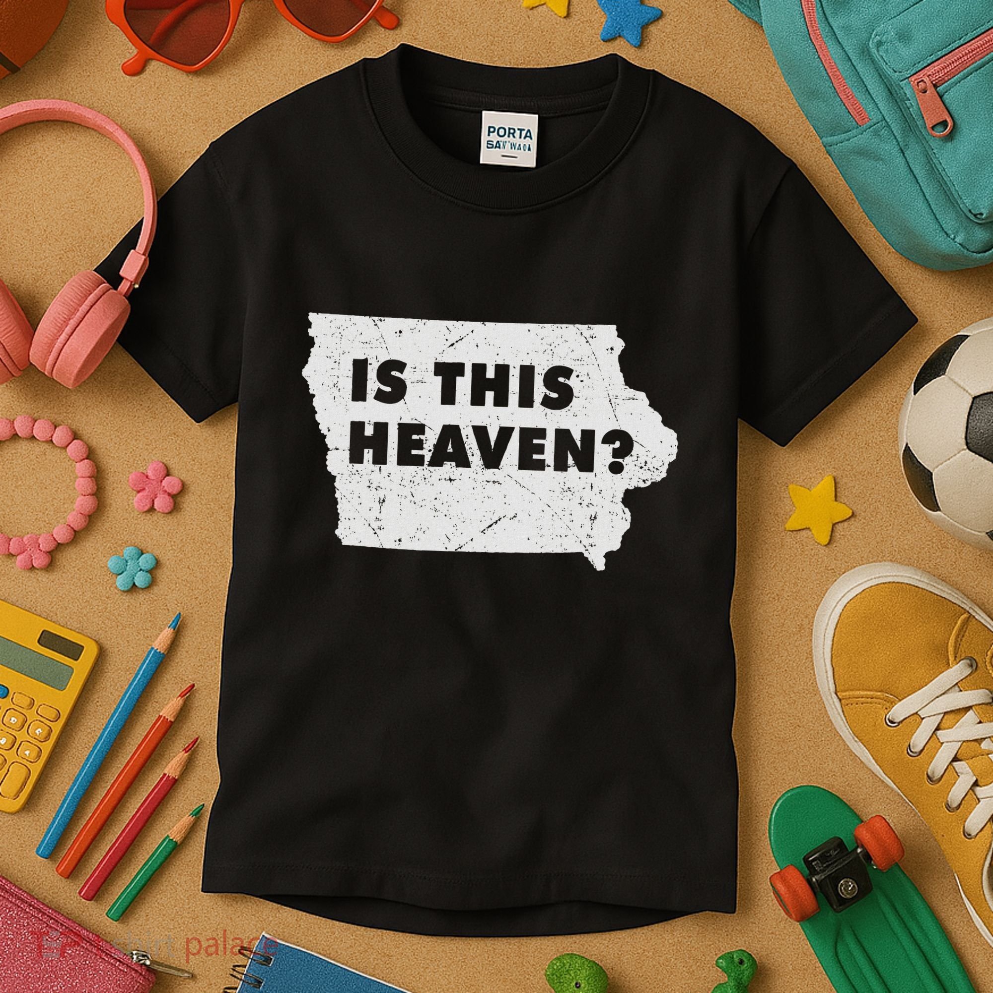 Citizen Proud America State Us Heaven Home Iowa Kids T-Shirt