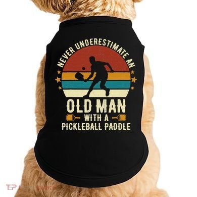 Cool Pickleball Art For Paddle Pickleball Player Doggie Tank