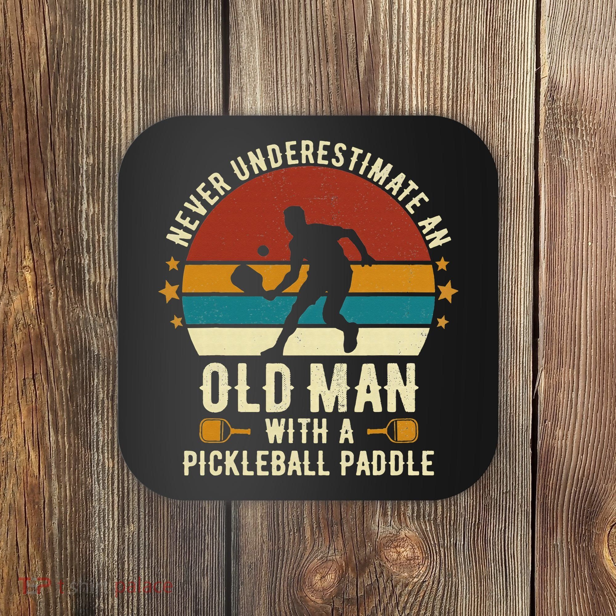 Cool Pickleball Art For Paddle Pickleball Player Coaster