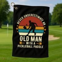 Cool Pickleball Art For Paddle Pickleball Player Golf Towel thumb 1