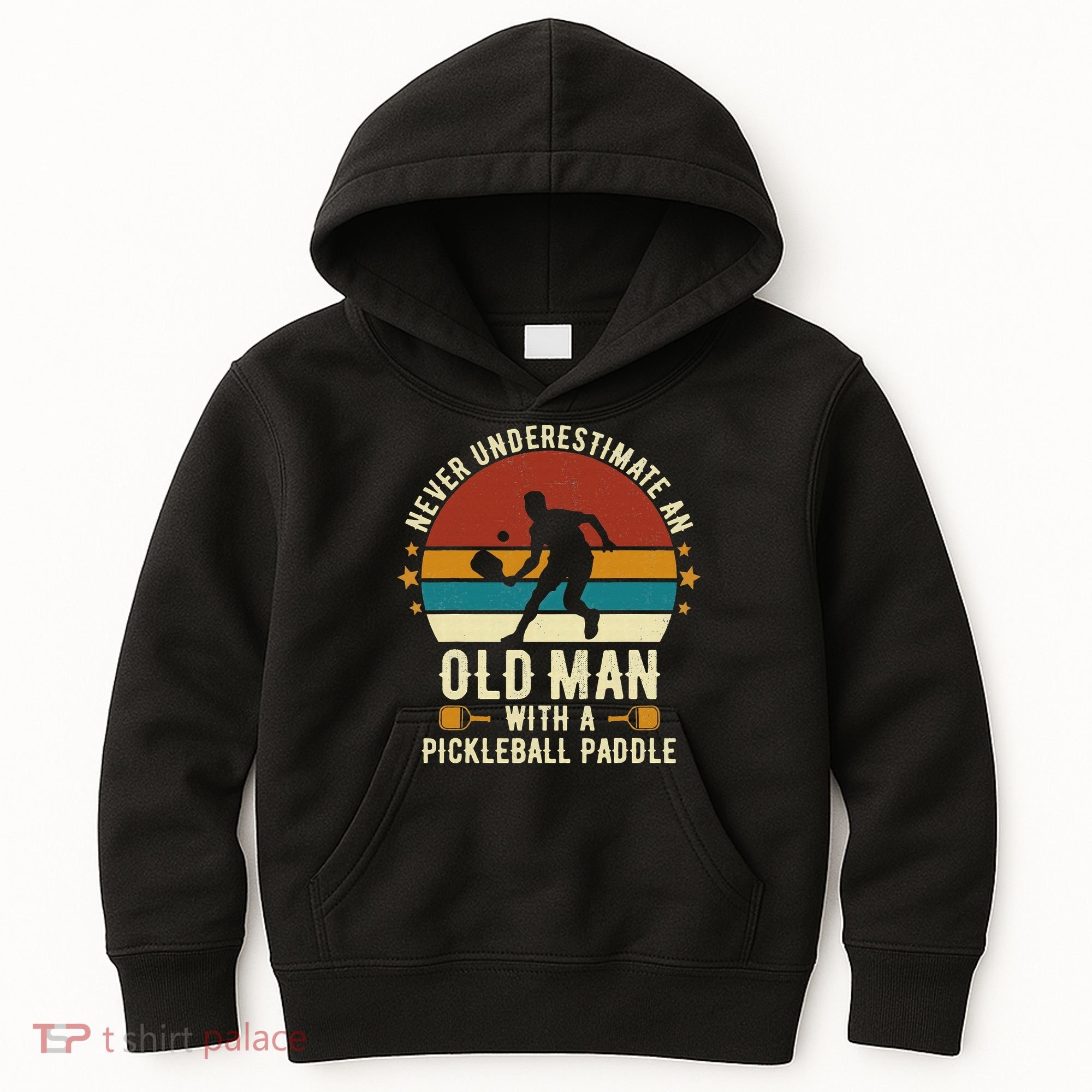 Cool Pickleball Art For Paddle Pickleball Player Kids Hoodie