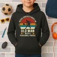 Cool Pickleball Art For Paddle Pickleball Player Kids Hoodie thumb 2
