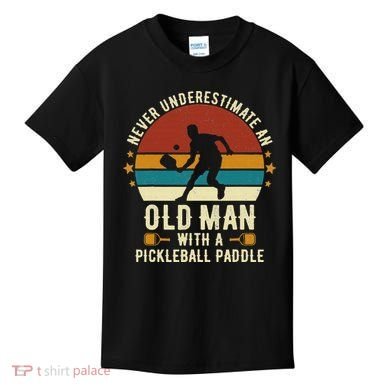 Cool Pickleball Art For Paddle Pickleball Player Kids T-Shirt