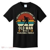 Cool Pickleball Art For Paddle Pickleball Player Kids T-Shirt thumb 0