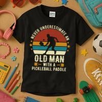 Cool Pickleball Art For Paddle Pickleball Player Kids T-Shirt thumb 3