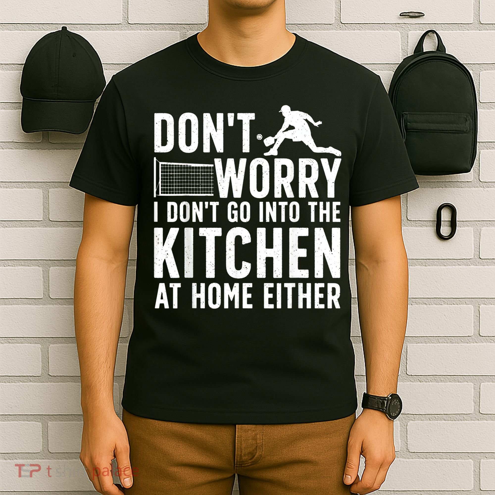 Cool Pickleball Art For Men Women Kitchen Pickle Ball Player T-Shirt