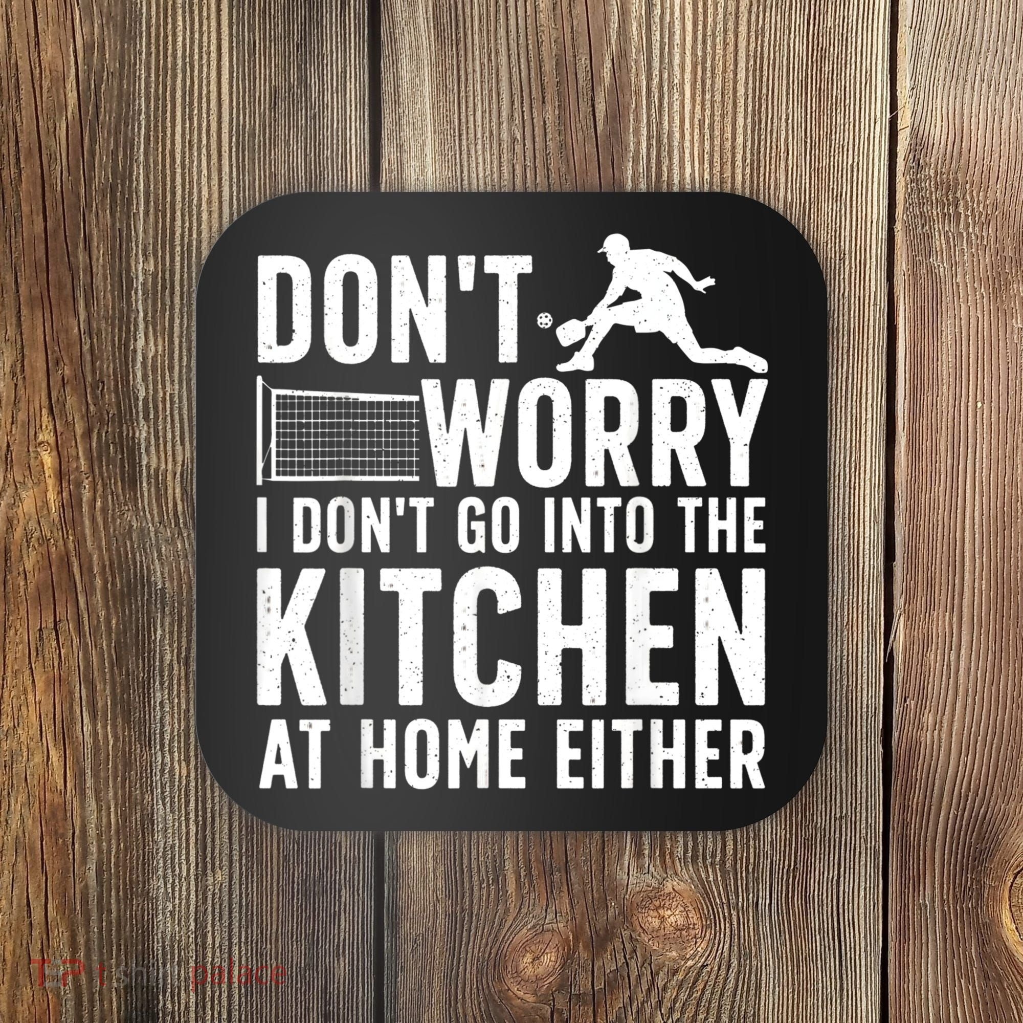 Cool Pickleball Art For Men Women Kitchen Pickle Ball Player Coaster