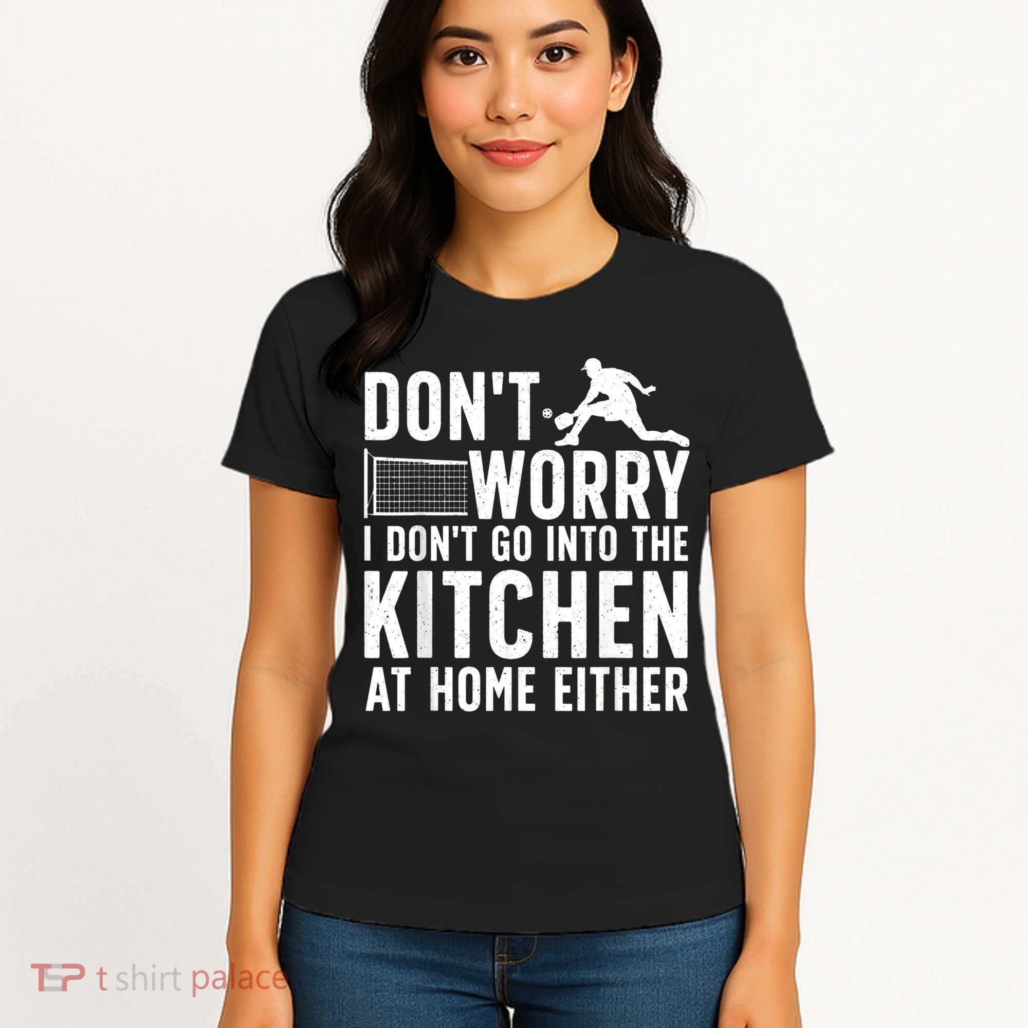 Cool Pickleball Art For Men Women Kitchen Pickle Ball Player Women's T-Shirt
