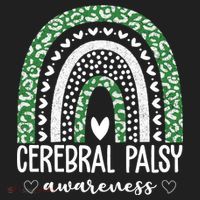 Cerebral Palsy Awareness Rainbow Heart Adult Drive Performance Visor thumb 2