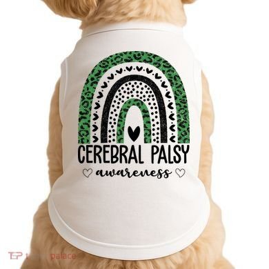 Cerebral Palsy Awareness Rainbow Heart Doggie Tank