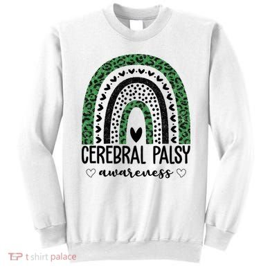 Cerebral Palsy Awareness Rainbow Heart Sweatshirt