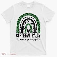 Cerebral Palsy Awareness Rainbow Heart T-Shirt thumb 0