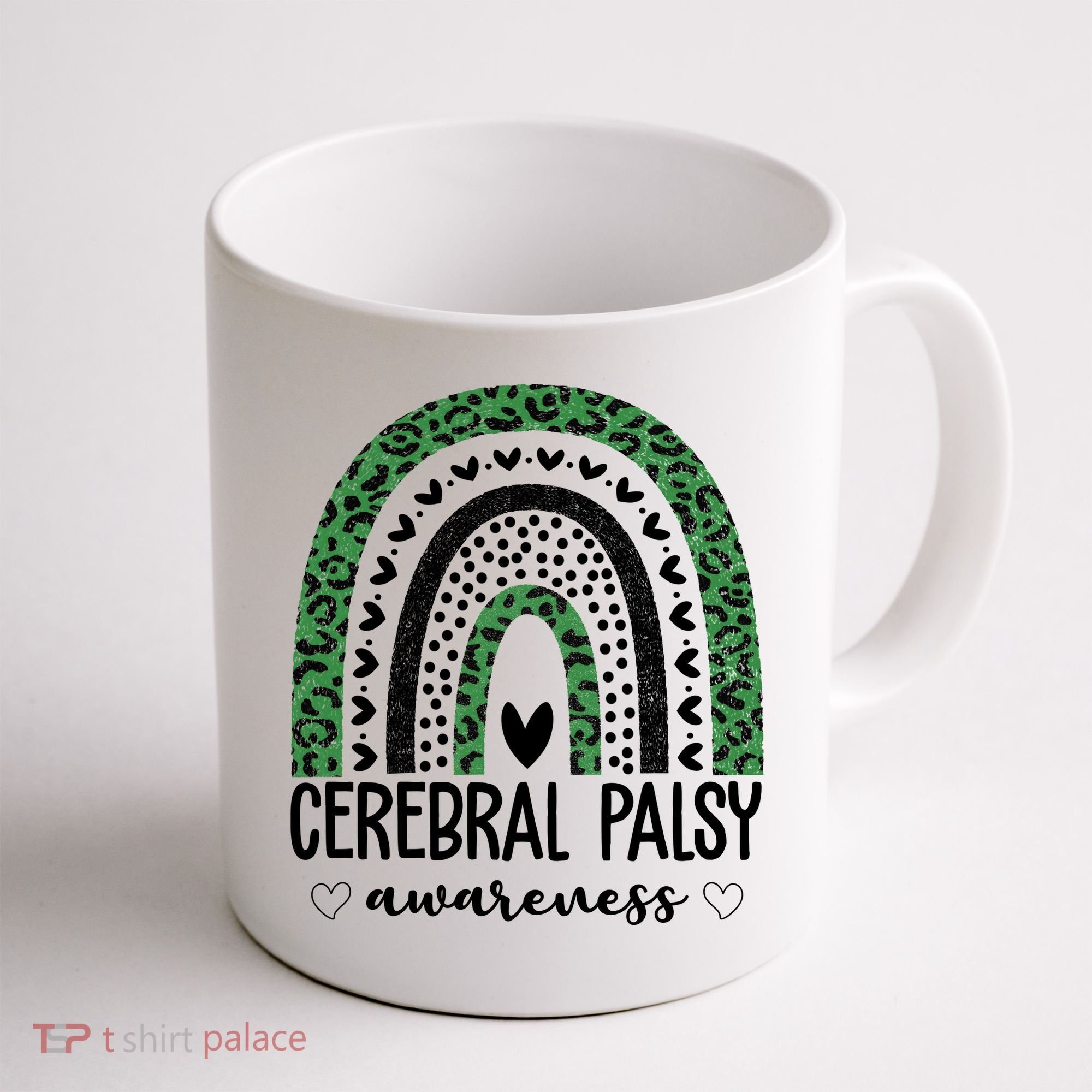 Cerebral Palsy Awareness Rainbow Heart Coffee Mug