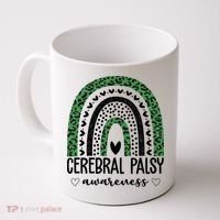 Cerebral Palsy Awareness Rainbow Heart Coffee Mug thumb 0