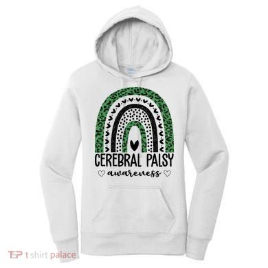Cerebral Palsy Awareness Rainbow Heart Women's Hoodie